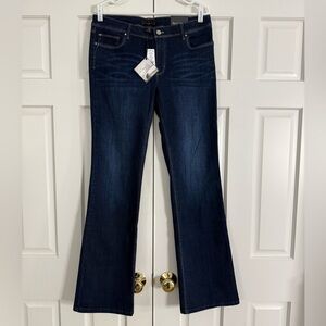 NWT White House Black Market WHBM Saint Honore Boot Cut Rhinestone Jeans Size 10